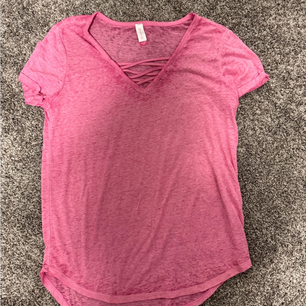 No Boundaries Pink Relaxed Cut Out T-Shirt